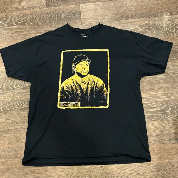 Retro Style Boyz n the Hood Ice Cube Gold Foil Print T-Shirt Adult 2XL RAP - Picture 1 of 3
